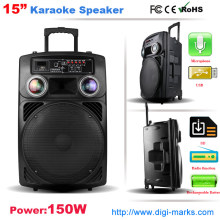 Altavoz inalámbrico del karaoke del altavoz de Bluetooth de la carretilla portátil